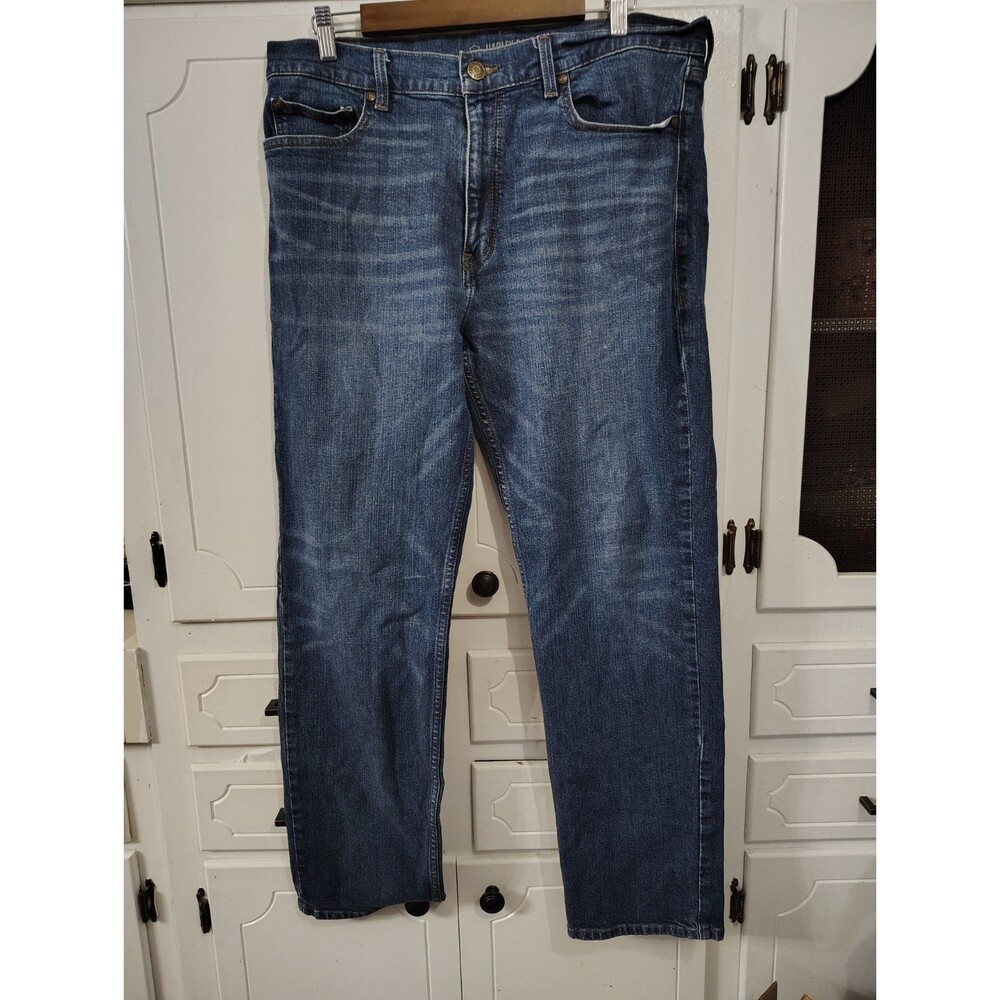Harley Davidson Jeans Men's 36x32 Straight Five Pocket Medium Wash Denim Blue